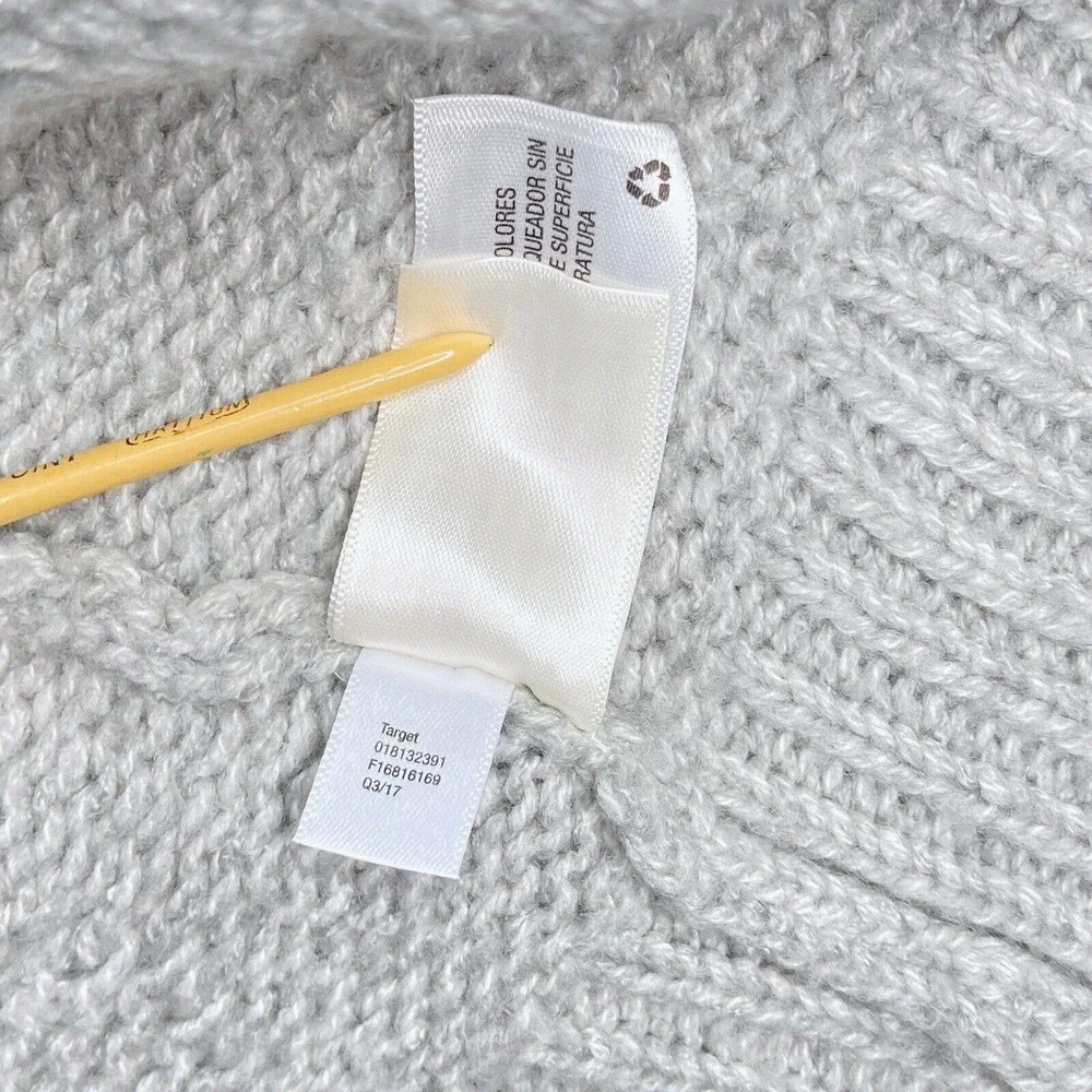 A New Day Womens SMALL Crew Neck SWEATER Gray White Pullover Ultra SOFT Knit EUC